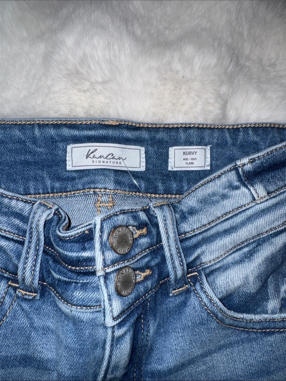 KanCan Medium Blue Distressed Wide-Leg High-Rise Jeans - Picture 3 of 10